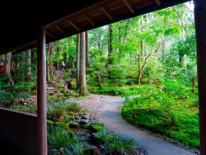 京都大原三千院庭園茶屋